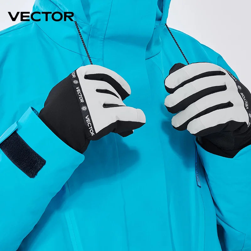 Guantes de esquí de invierno para invierno, Guantes Térmicos de Snowboard resistentes al viento, guantes de esquí con pantalla táctil para hombres y mujeres