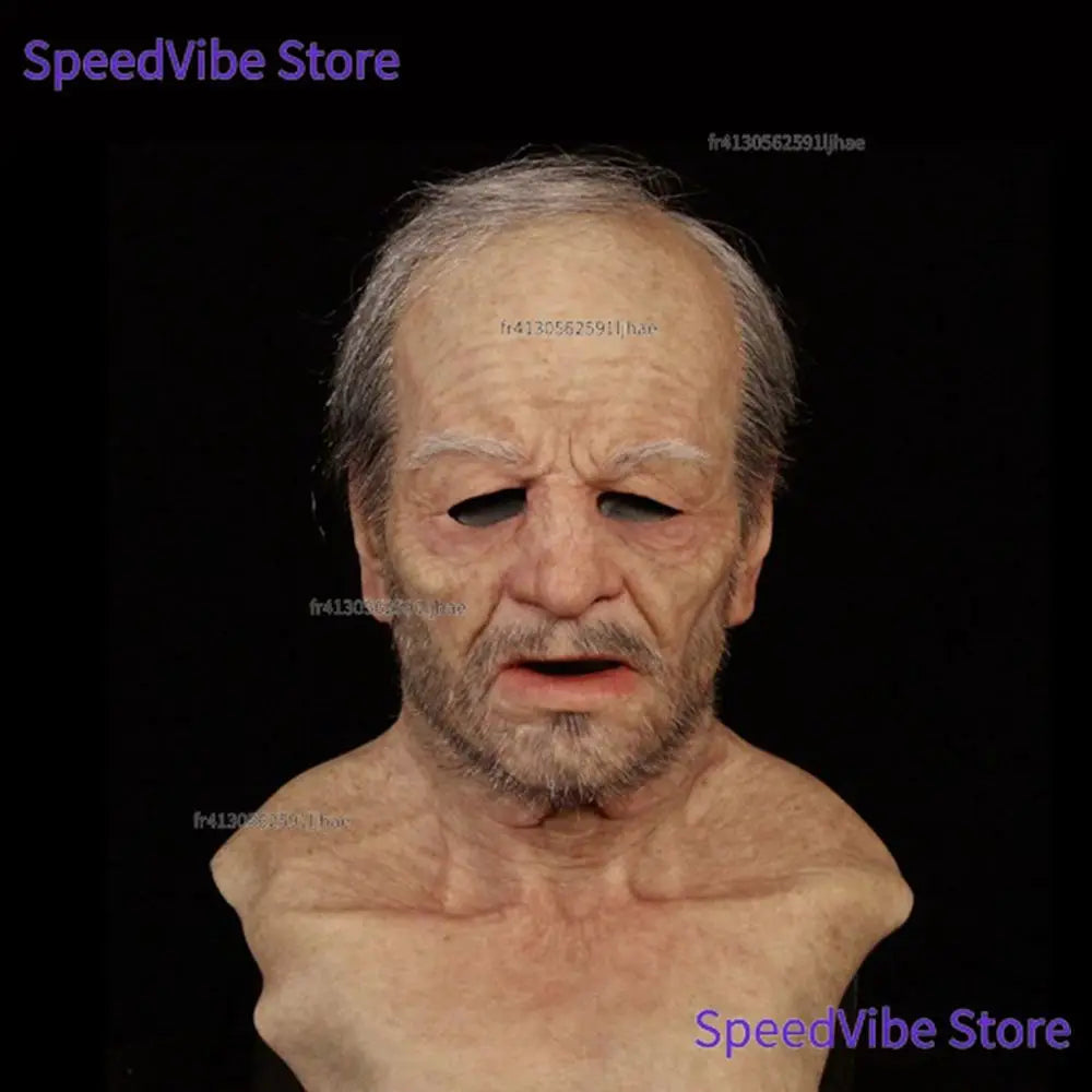 Máscara Realista de Anciano para Disfraz, Accesorio de Cosplay para Carnaval, Mardi Gras, Halloween, Fiesta de Disfraces, Decoración de Disfraces
