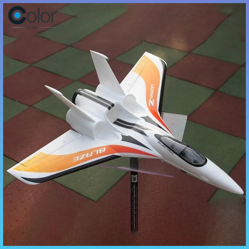 Avión de Control remoto de ala fija eléctrica de espuma Epp Astro Delta Ultra-Z estilo rojo, modelo de empuje de cola con conductos de 64mm