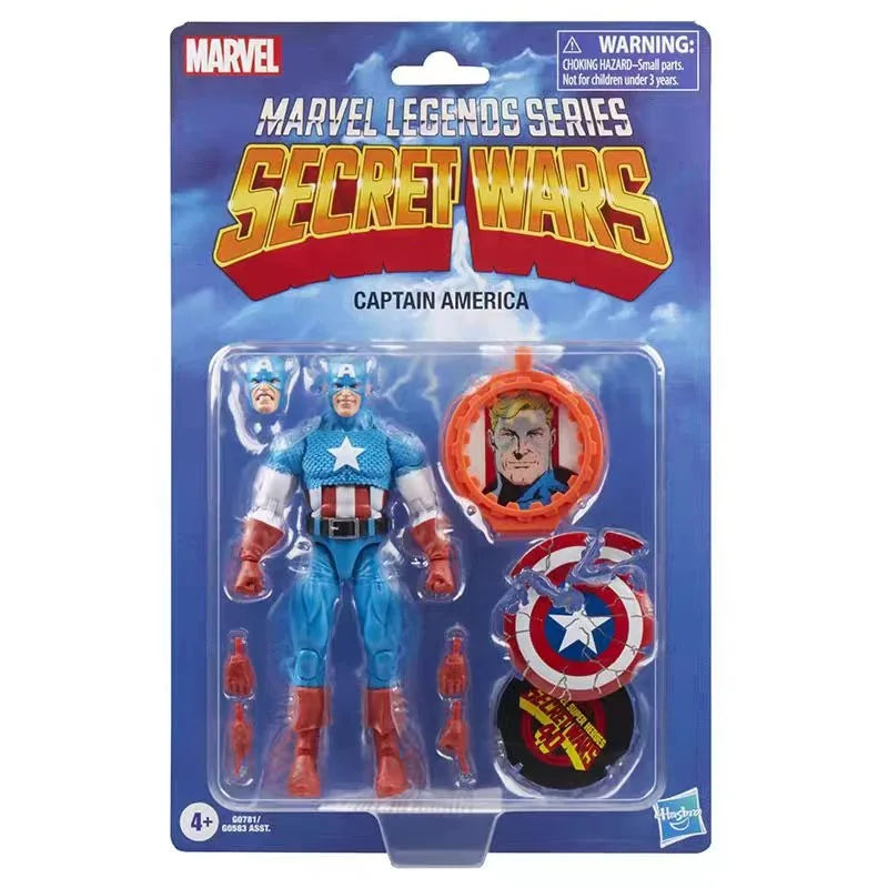 Figura de Anime Original de Hasbro, Serie Marvel Legends, Secret Wars, Capitán América, Modelo Coleccionable