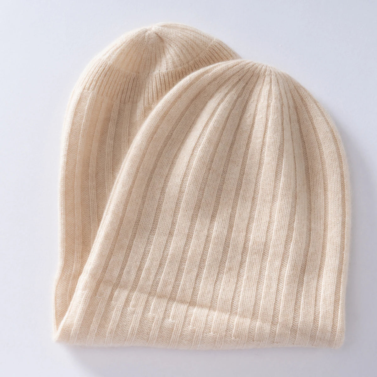 Gorro de Cachemira de calidad 100% para mujer/hombre, gorros cálidos gruesos de dos capas para invierno, gorro de esquí para exteriores, gorro de punto sin costuras para Unisex