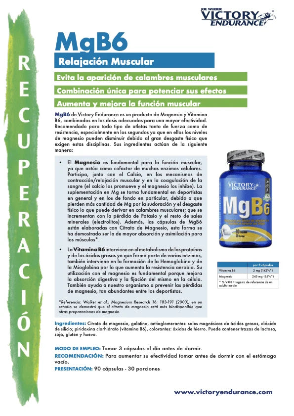 Victory Endurance MGB6 - Magnesio y vitamina B6
