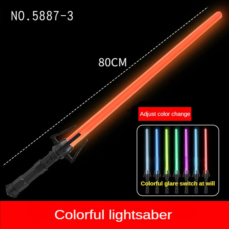 Nuevos juguetes de sable de luz láser RGB con 7 colores intercambiables, efectos de sonido Force FX, sonido de disparo (FOC), juguetes Jedi, regalos