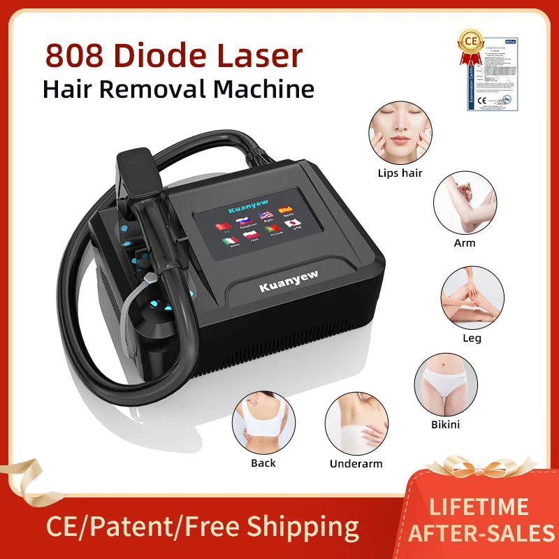 Depiladora Láser de Diodo 808NM de Alta Calidad, 2000W, Depilación Permanente sin Dolor, Dispositivo de Rejuvenecimiento de la Piel, Uso en Salón o en Casa