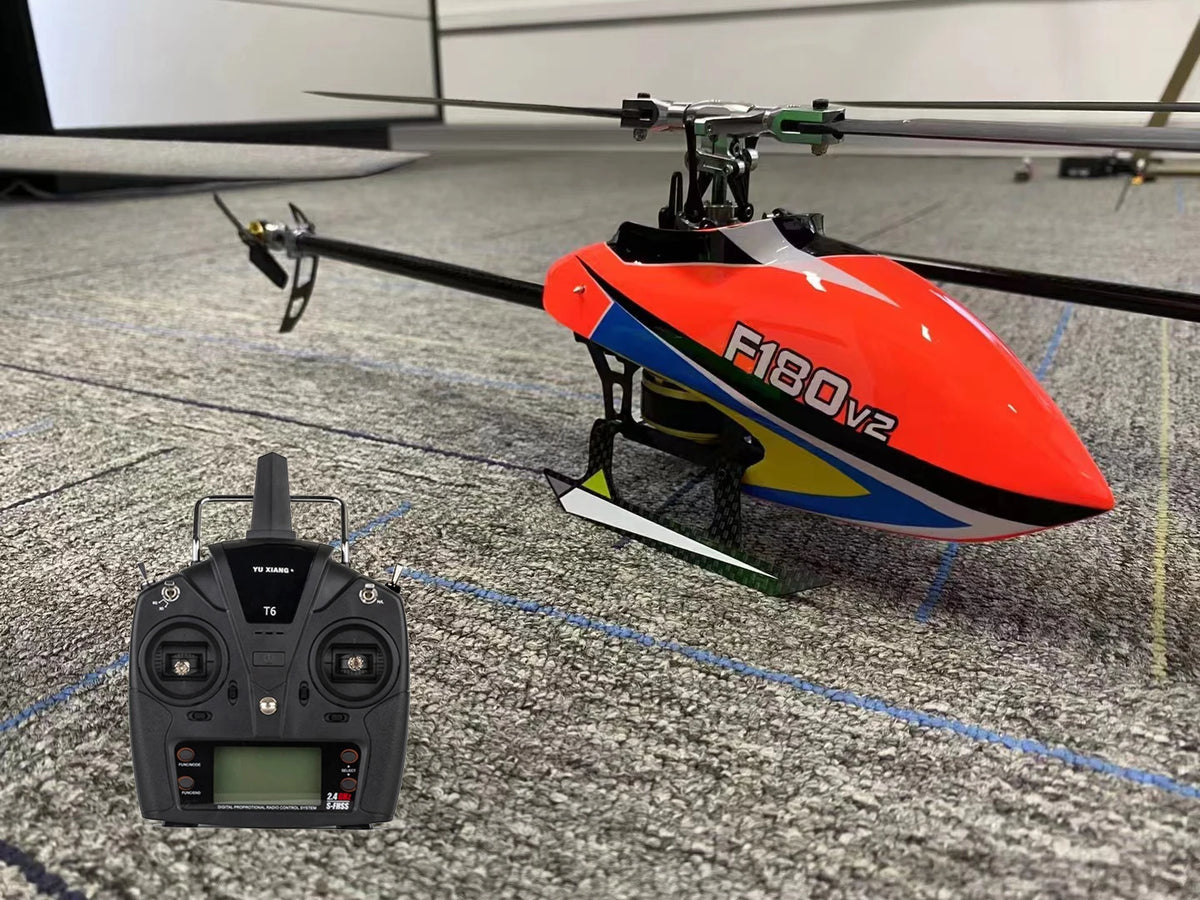 YUXIANG F180 V2 6CH 3D 6G sistema doble Motor de accionamiento directo sin escobillas helicóptero RC sin alerón RTF BNF VS F180