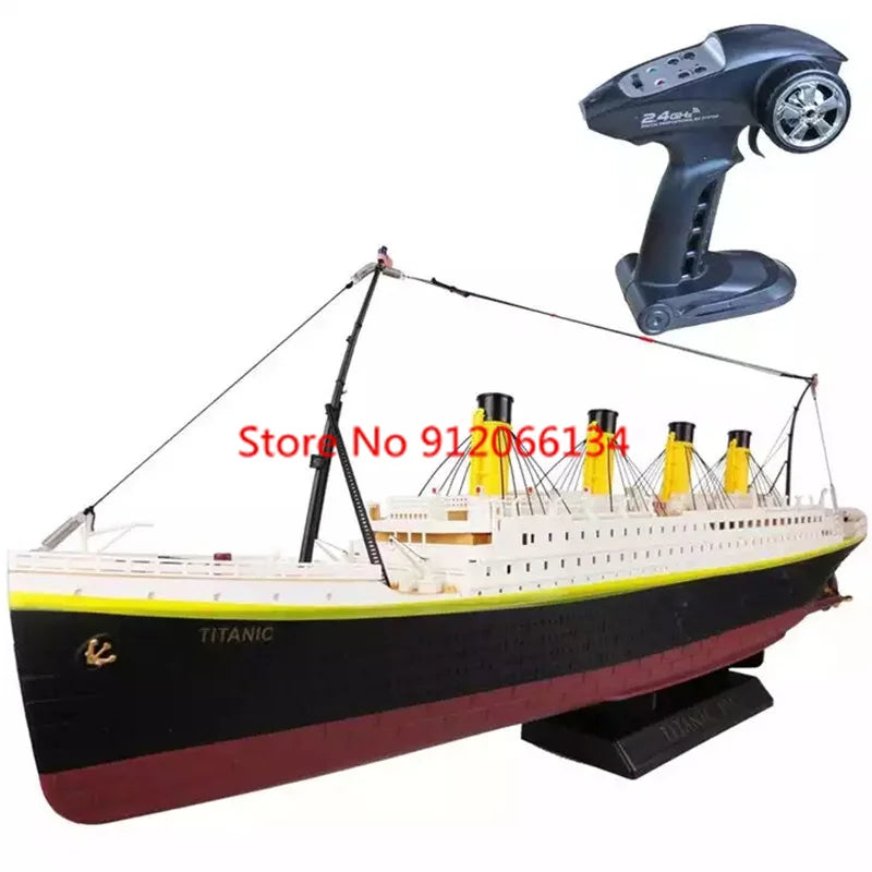 Barco de juguete RC de gran simulación de 81 cm, crucero Sea Grand a escala 1:325, luces LED intermitentes, barco impermeable, juguete acuático profesional, regalo