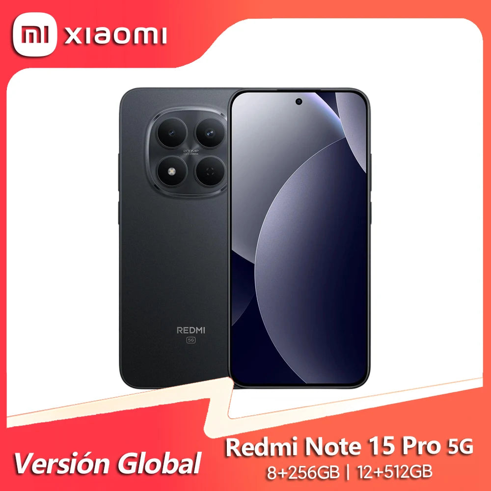 Xiaomi Redmi Note 15 Pro 5G 256GB/512GB, Mediatek Dimensity 7400-Ultra, 6.83" 1.5K AMOLED Display, 120Hz, 200MP OIS Camera, NFC