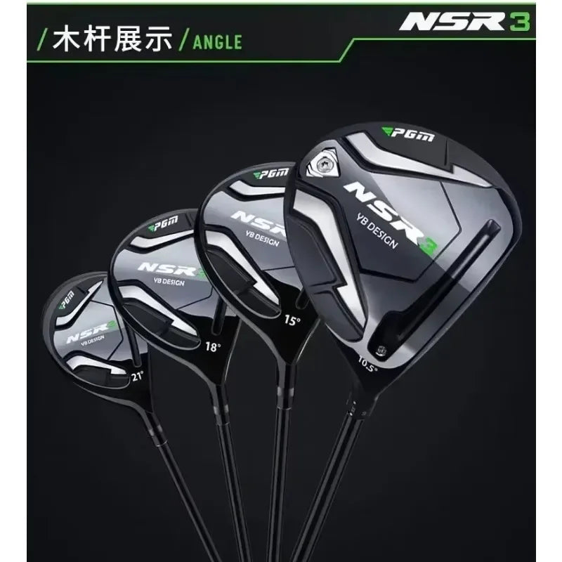 PGM NSR3 Palos de Golf para Hombre 1/3/5/4H R/S Hierro Madera Driver Aleación de Titanio Ultraligero para Diestros Ángulo
