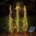 Rama de luces LED con energía Solar, luz de cascada impermeable de cobre para fiesta de jardín, decoración de árbol de Navidad al aire libre