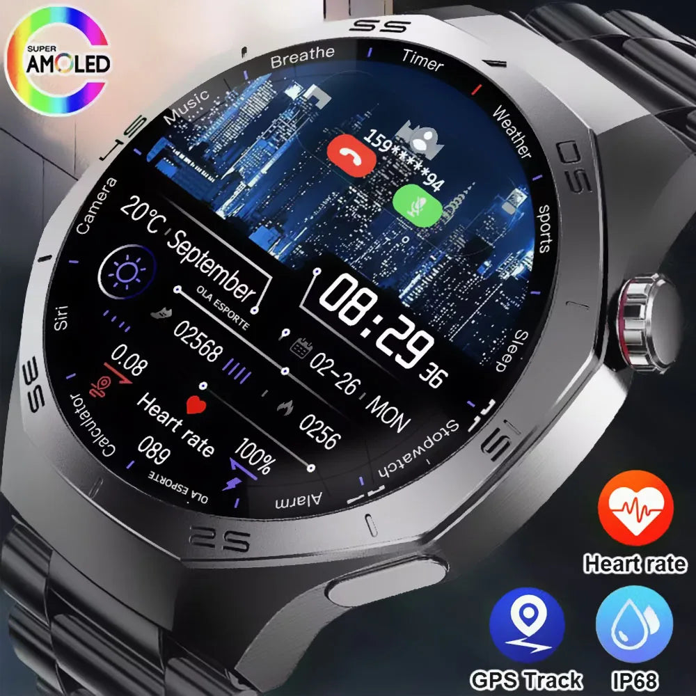 Nuevo Smartwatch para hombre 2026, pantalla HD de 1.52", seguimiento de salud, llamada Bluetooth, asistente de voz, deportes, reloj inteligente resistente al agua IP68 Ht30