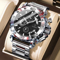 Reloj de lujo para hombre POEDAGAR, calendario, luminoso, resistente al agua, cronógrafo, de cuarzo, de acero inoxidable, reloj de moda para hombre, regalo, reloj masculino