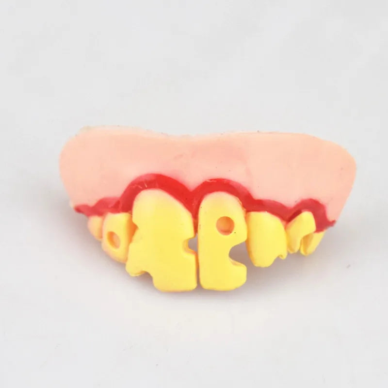 Dientes postizos para perros, dentaduras postizas divertidas, suministros de decoración para mascotas, Cosplay de Halloween, juguetes para humanos y vampiros, dentaduras postizas divertidas y difíciles