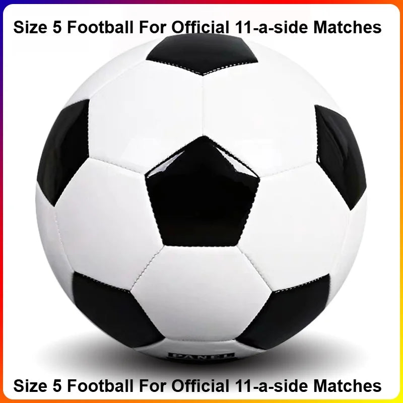 Balón de Fútbol Oficial de Entrenamiento Talla 4 Talla 5, PVC Premium Sin Costuras, Resistente al Desgaste, Regalo para Niños y Adultos, para Competencia Diaria