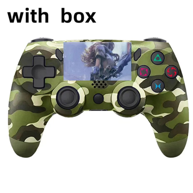 Wireless  Controller Gamepad 6-Axis Dual Vibration With LED Light Bar Joystick Joypad For PS Console /PC/iPad/Andriod/iPhone