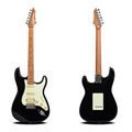 Guitarra eléctrica de estilo rock ST PRO 22, con trastes, pastillas Alnico 5 HSS, mástil de arce, cuerpo con acabado brillante, herrajes cromados, 6 cuerdas, ideal para guitarristas de rock.