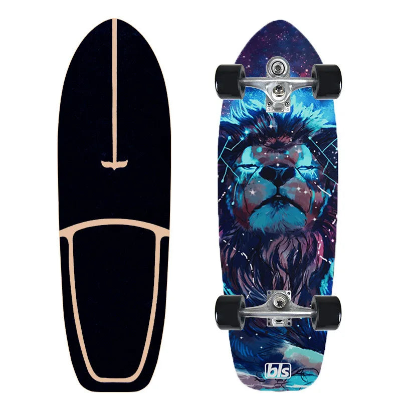 Monopatín de surf individual CX7 de arce para carving, cruiser, longboard, para pumping, deportivo y genial