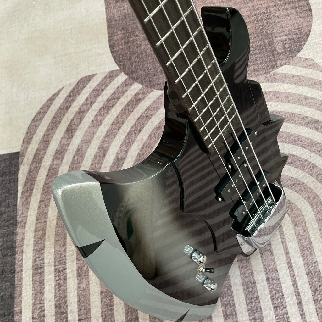 Bajo eléctrico Axe Bass para zurdos, 4 cuerdas, cuerpo de madera maciza, forma especial, envío gratis