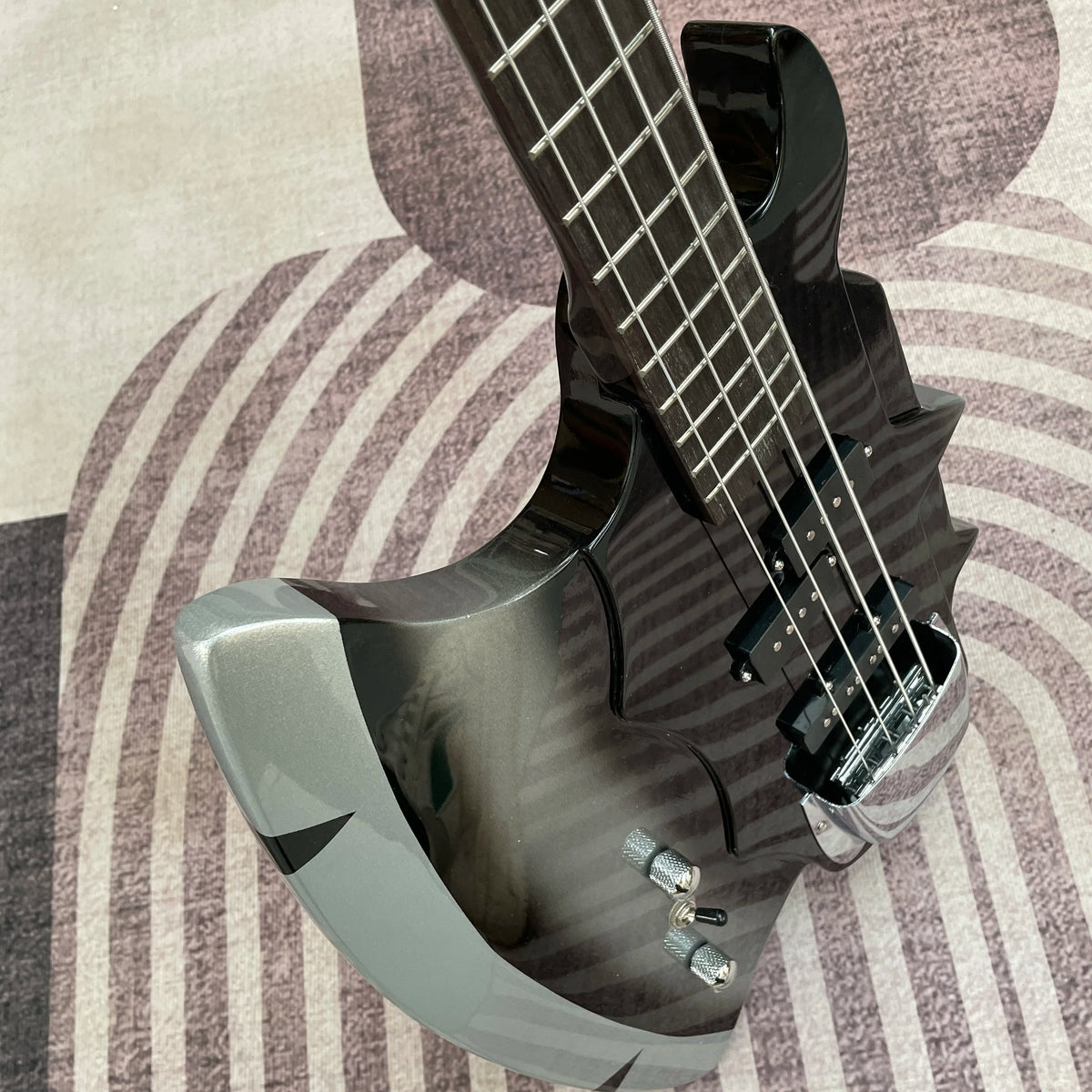 Bajo eléctrico Axe Bass para zurdos, 4 cuerdas, cuerpo de madera maciza, forma especial, envío gratis