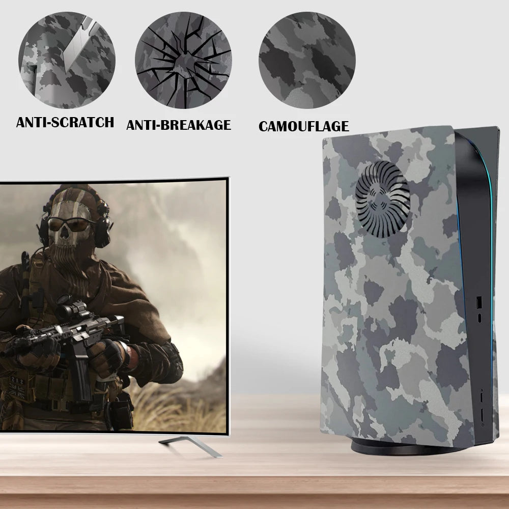 Disc Edition Replacement Faceplate with Cooling Vents Cover for PS5 Console Protective Shell Panel for Playstion 5 Disc Version