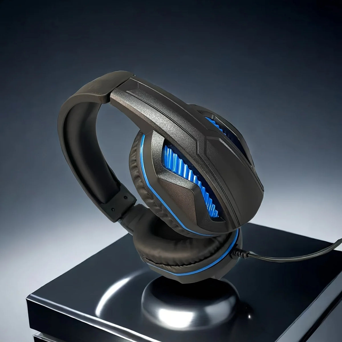 Auriculares supraaurales para juegos H4 con micrófono, auriculares con cable y graves profundos para PC, portátil y música