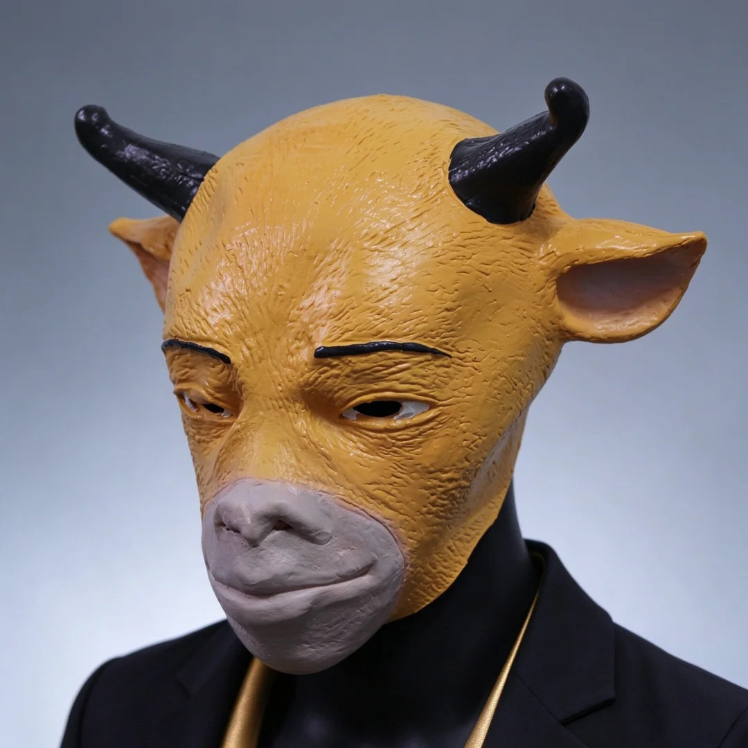 Máscara de cabeza de perro, máscara de disfraz de perro para fiesta de Halloween, disfraz de Cosplay para adultos, máscara de cabeza de Animal de látex (pastor alemán)