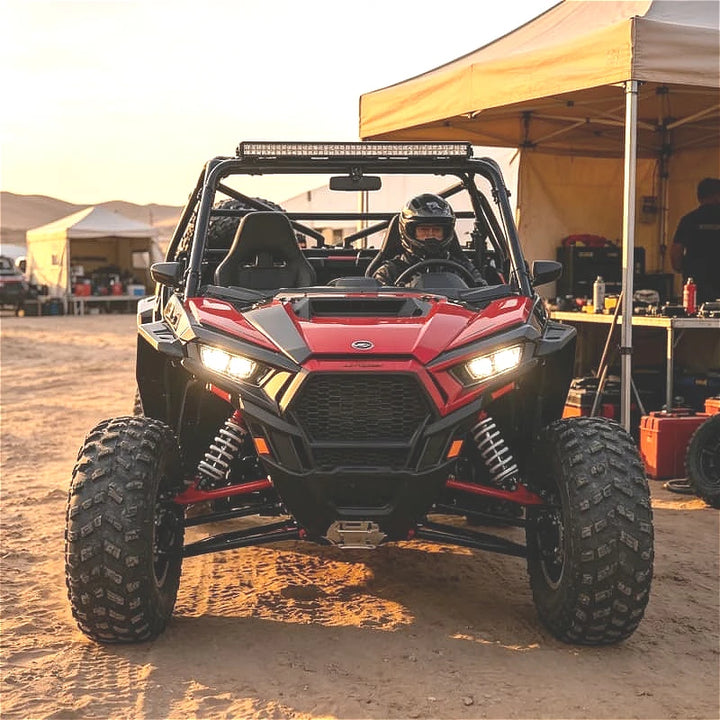 Vehículo Todoterreno 680cc 4x4, Buggy de Playa, Cuatrimoto Utilitaria de Cuatro Plazas con Portaequipajes para Granja, Rancho, Transporte de Carga Pesada, Personalizable