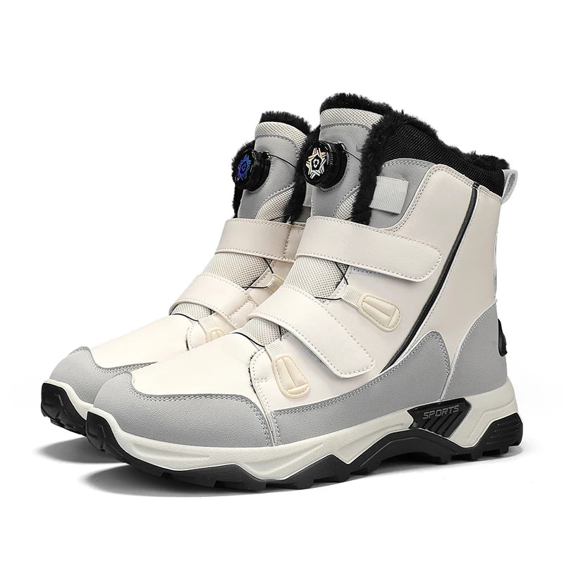 Botas de nieve impermeables para hombre, zapatos de invierno para exteriores, entresuela cálida con botas antideslizantes y resistentes a la abrasión para exteriores, 2025