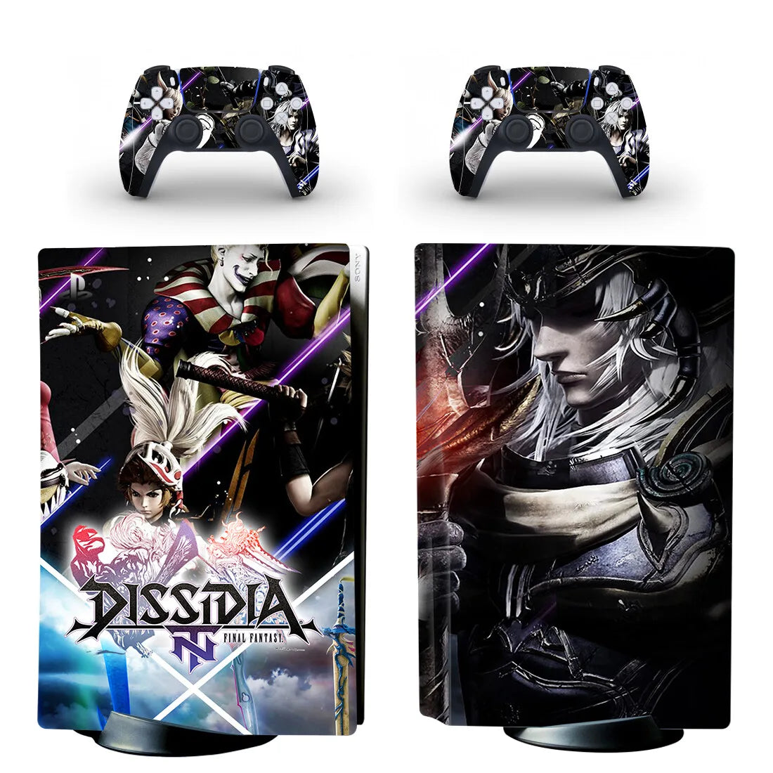 Adhesivo protector de vinilo para consola PS5 y 2 mandos, diseño de Final Fantasy (versión disco)