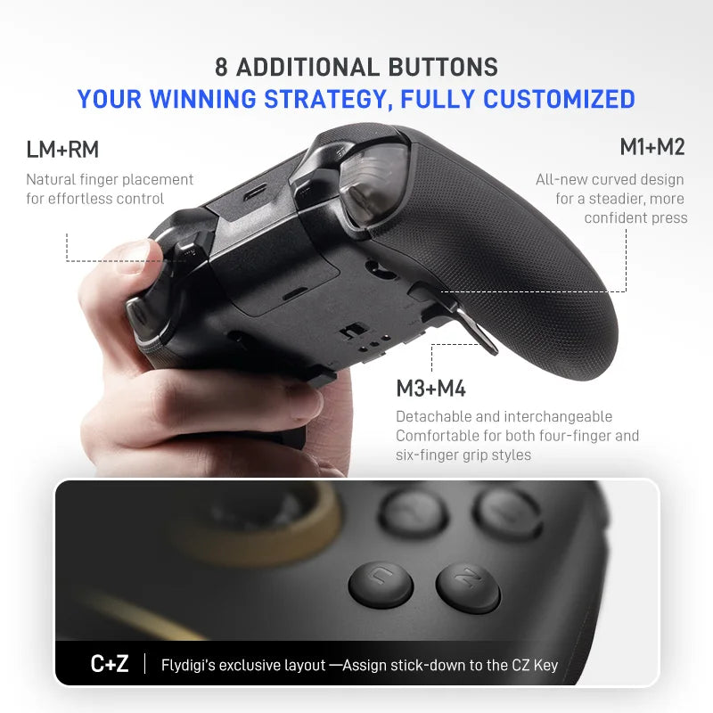 En stock Versión Global Flydigi Vader 5 Pro 5PRO Controlador Mando inalámbrico Bluetooth multiplataforma para PC NS2 Móvil Steam