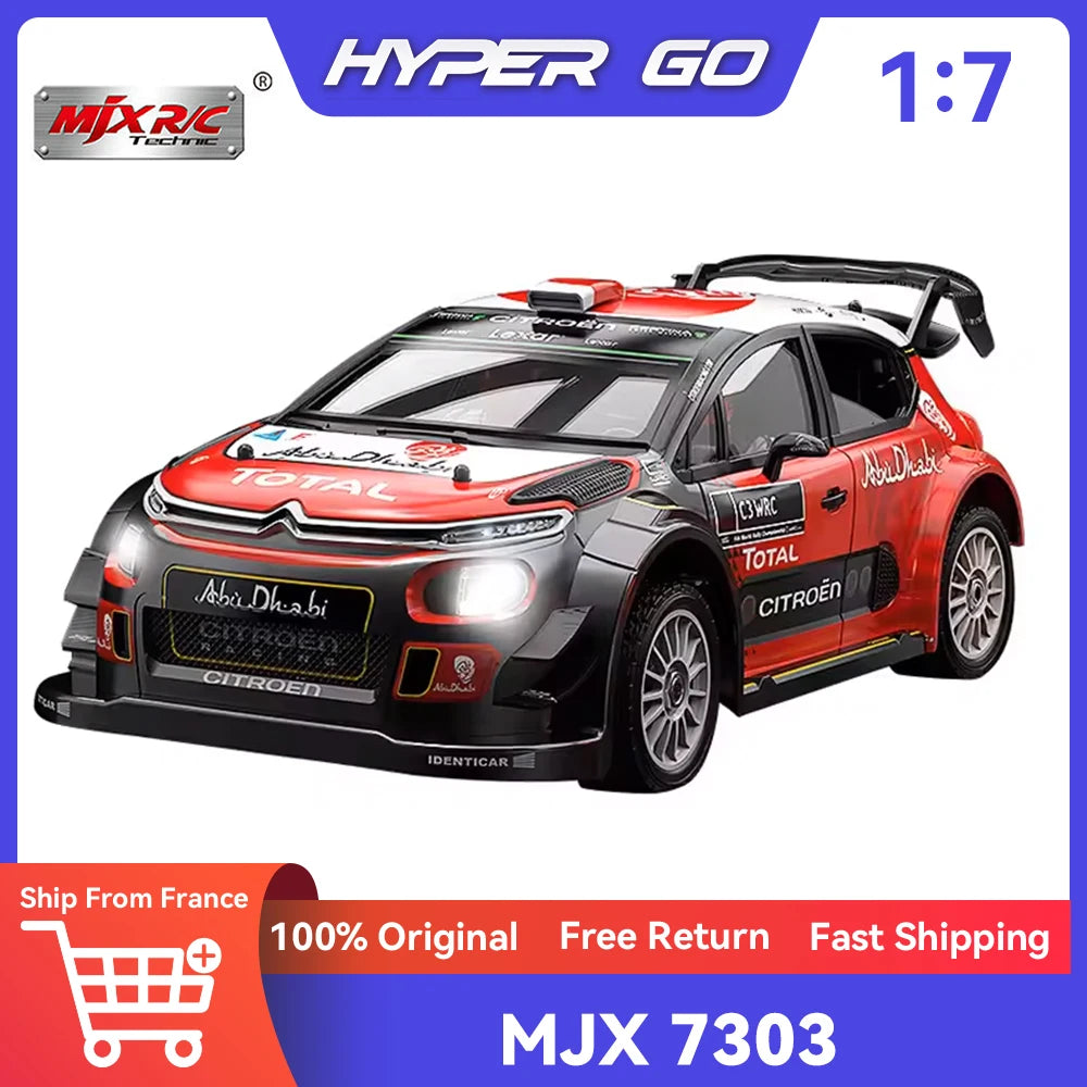 Hyper Go MJX 7303 1/7 RC coche 4WD 60 KM/H sin escobillas de alta velocidad todoterreno Racing C3 simulación Citroen Drift coche de escalada