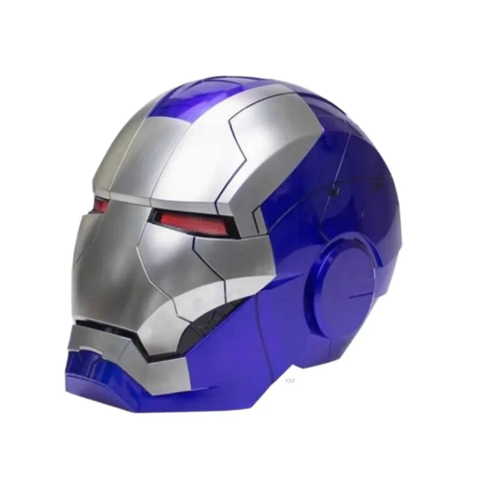 Casco de Iron Man Mk5 Mk50 Mk17, casco con control de voz Jarvis, luz LED, modelo de juguete de la serie para adultos, regalo de cumpleaños.