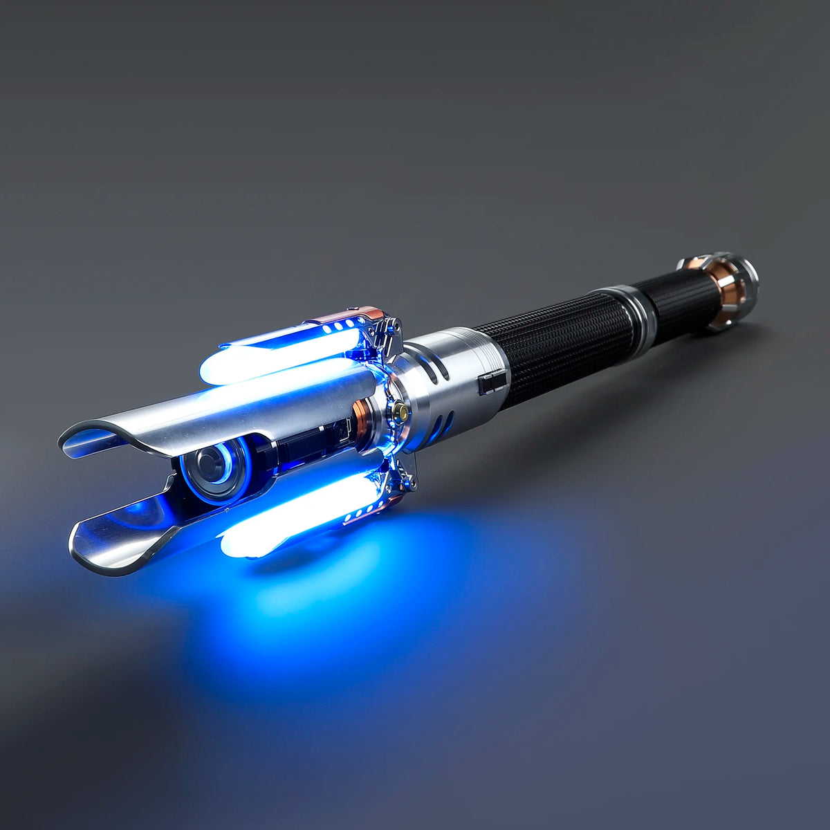 DamienSaber Survivor Crossguard Lightsaber Bluetooth Heavy Dueling Light Saber Infinite Color Changing Sensitive Smooth Swing