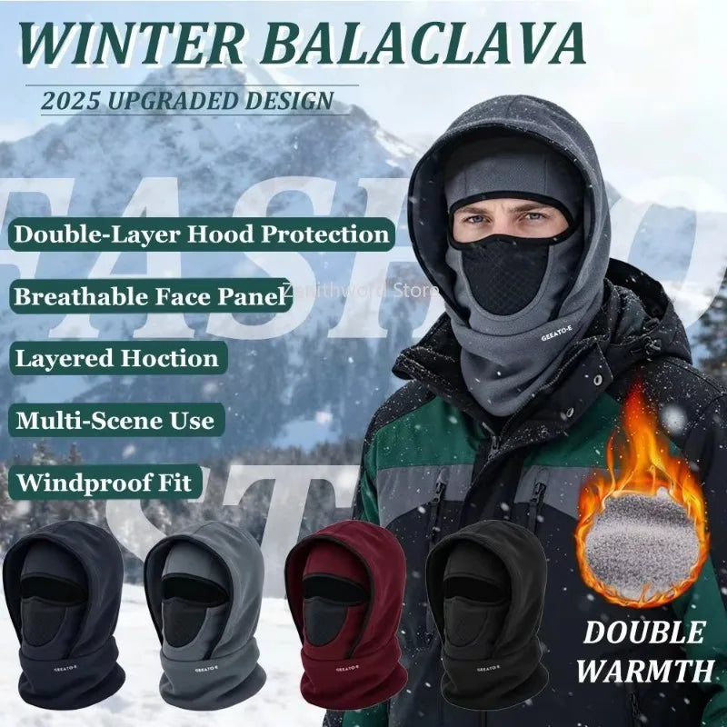 Pasamontaña impermeable de forro polar, gorro térmico para ciclismo, esquí, cuello con capucha para la temporada de frío, protector facial para el cuello.