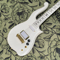 Guitarra Eléctrica White Cloud Prince, Diapasón de Arce con Herrajes Dorados, Guitarra Eléctrica Ideal para Principiantes