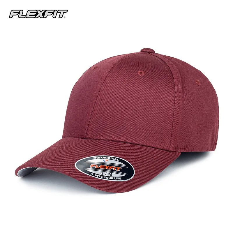 Gorra de béisbol FLEXFIT para hombre, gorra deportiva para exteriores, cierre completo, circunferencia de cabeza grande, ala corta, transpirable, parasol
