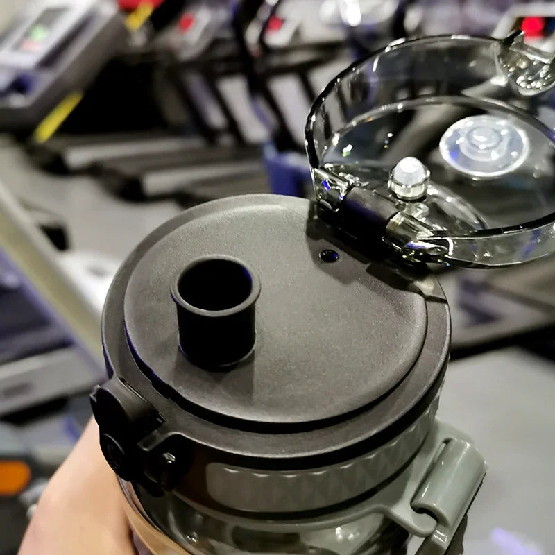 UZSPACE botellas de agua deportivas sin BPA portátil gimnasio anticaída a prueba de fugas hervidor de Fitness de gran capacidad botella de bebida de plástico Tritan