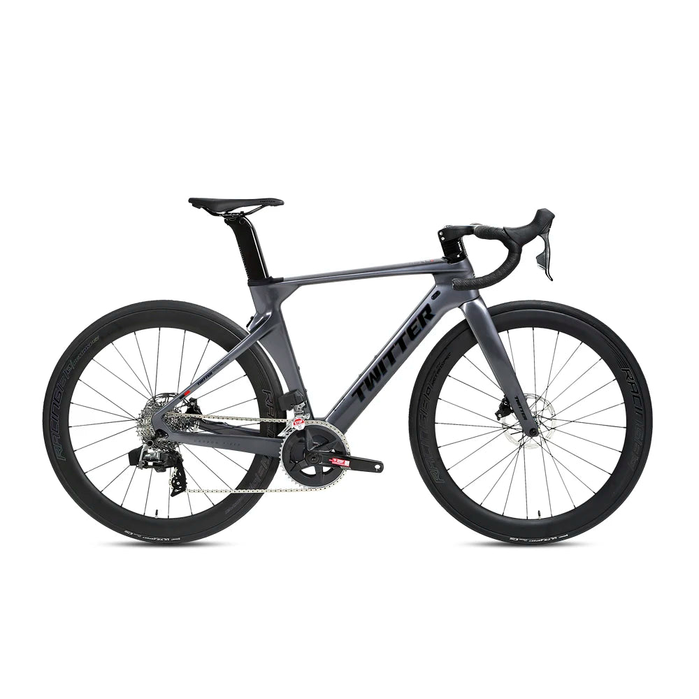 TWITTER R10Pro 105R7120-24 velocidades, bicicleta de carretera de fibra de carbono T800 rompevientos con frenos de disco hidráulicos, 56 cm