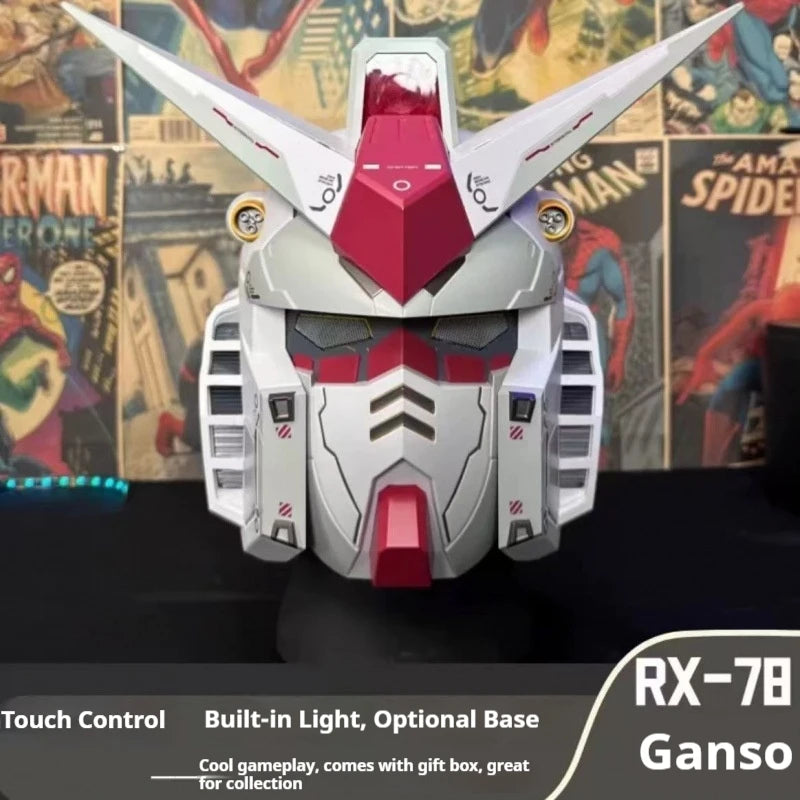 Vol.1 Casco RX-78-02 Cyberpunk 1:1, Máscara de Robot Mecánico con Luz y Control Táctil, Disfraz de Cosplay, Juguete de Halloween para Niños, Regalo