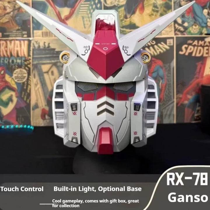 Vol.1 Casco RX-78-02 Cyberpunk 1:1, Máscara de Robot Mecánico con Luz y Control Táctil, Disfraz de Cosplay, Juguete de Halloween para Niños, Regalo