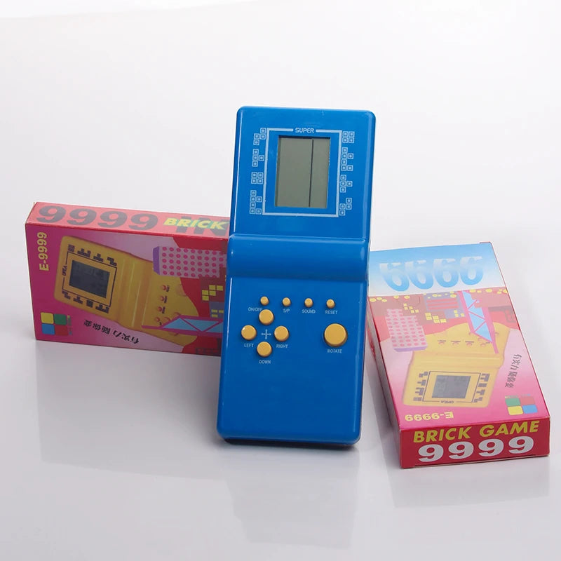 Consola de juegos portátil retro clásica para Tetris, máquina de juegos nostálgica de bolsillo con pantalla grande para niños, juguetes de rompecabezas para niños