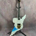 Guitarra Eléctrica SP, Guitarra Personalizada Blanca con Diseño de Ángel Tallado a Mano