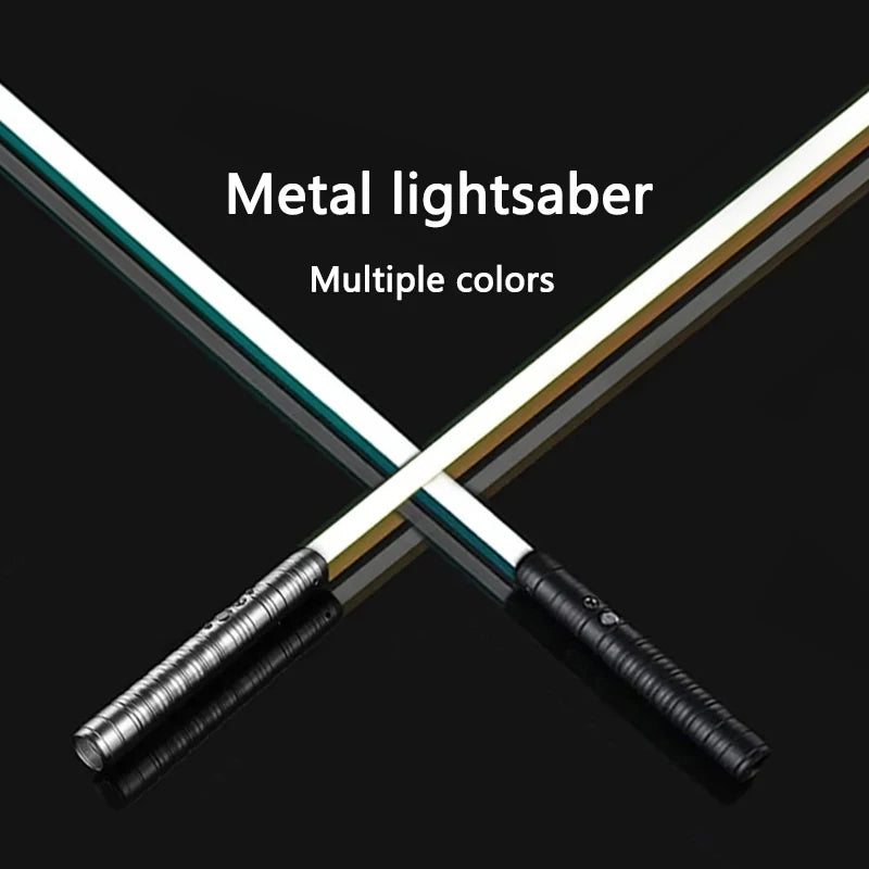 Sable de luz metálico RGB para cosplay, espada de luz, barra luminosa Kpop, espada de juguete para rave, intermitente
