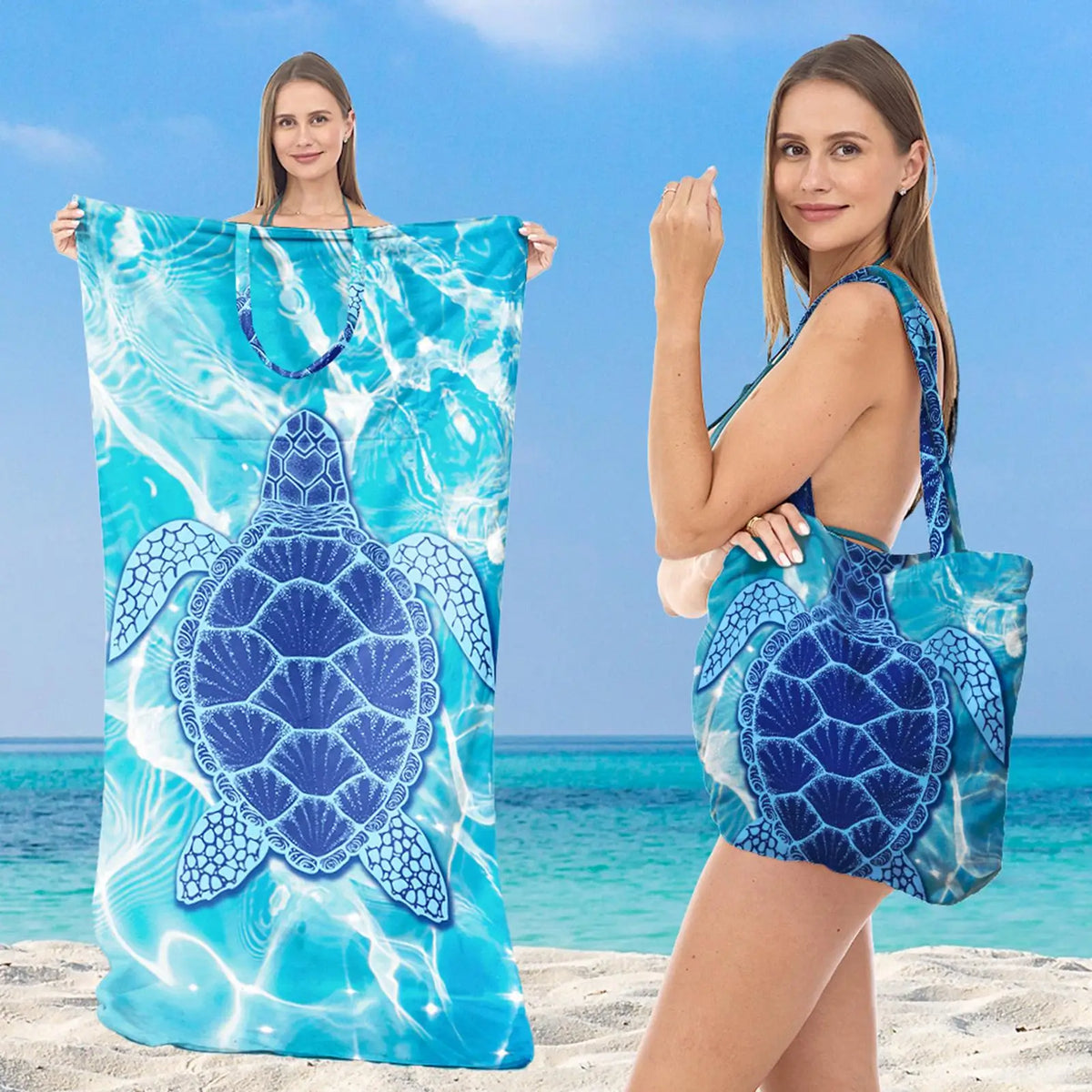 Toalla de Playa Plegable y Convertible de Secado Rápido con Bolsa de Hombro, Toalla Súper Absorbente para Piscina, Gimnasio, Viajes y Vacaciones