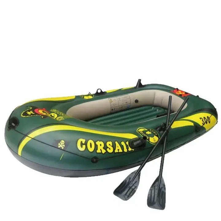 Kayak Inflable para 2/3 Personas, Bote de Pesca Plegable, Bote de Rafting, Bote de Pesca Resistente, Kayak Inflable de PVC para Pesca y Navegación