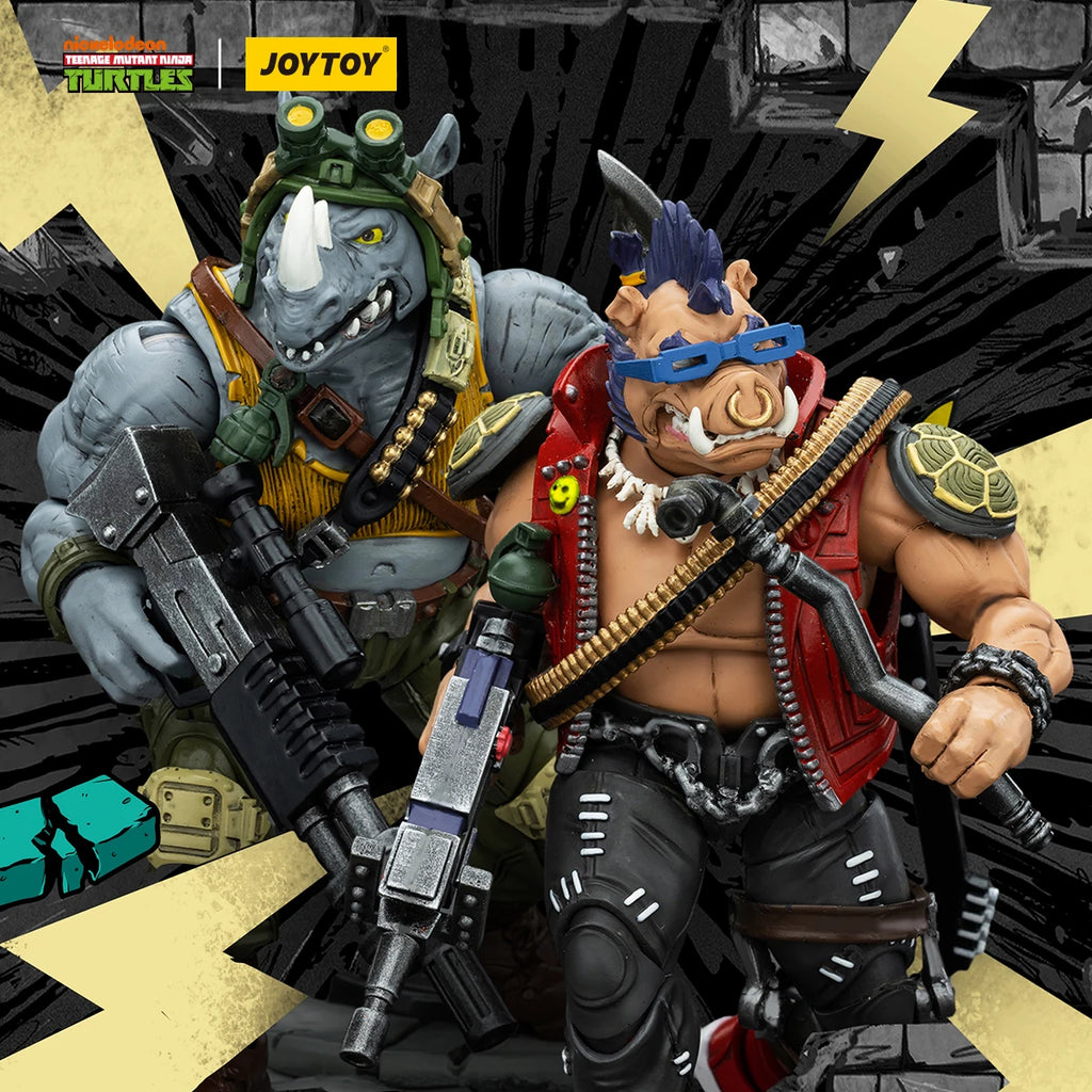 JOYTOY TMNT 1/18 Action Figure Teenage Mutant Ninja Turtles Turtle Shredder Beebop Rocksteady figures Toys
