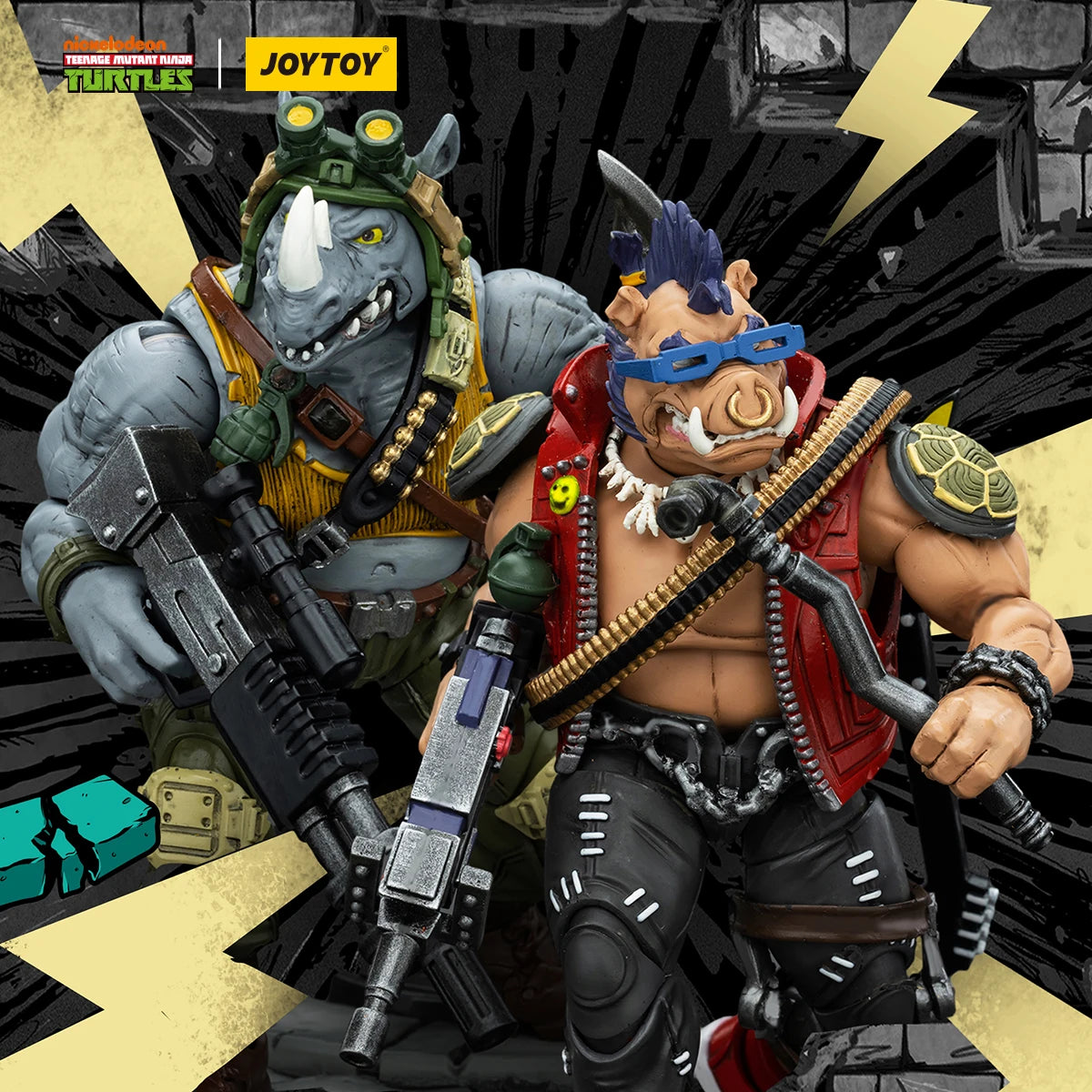 JOYTOY TMNT 1/18 Action Figure Teenage Mutant Ninja Turtles Turtle Shredder Beebop Rocksteady figures Toys