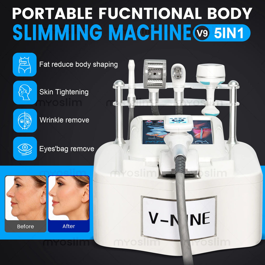 NUEVO V9 Vela, Máquina de Masaje Reductora de Grasa Corporal con Vacío, Cavitación 80K, Rodillo Adelgazante, Eliminación de Grasa Congelada, Lifting Facial
