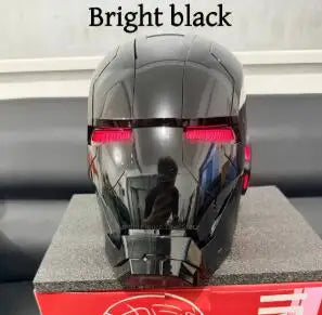 Casco de Iron Man Mk5 Mk7 Mk50 Mk17, Casco Portátil con Control Remoto de Voz Eléctrico, Regalo Coleccionable para Adultos, Juego de Rol
