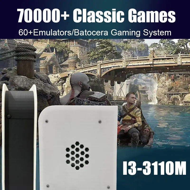 4G Ram Retro Game Console 500G/1T Rom M15 Batocera and Win11 I3-3110M 70000+Games For Wii PS2 PSP NGC N64 Play&Plug On TV