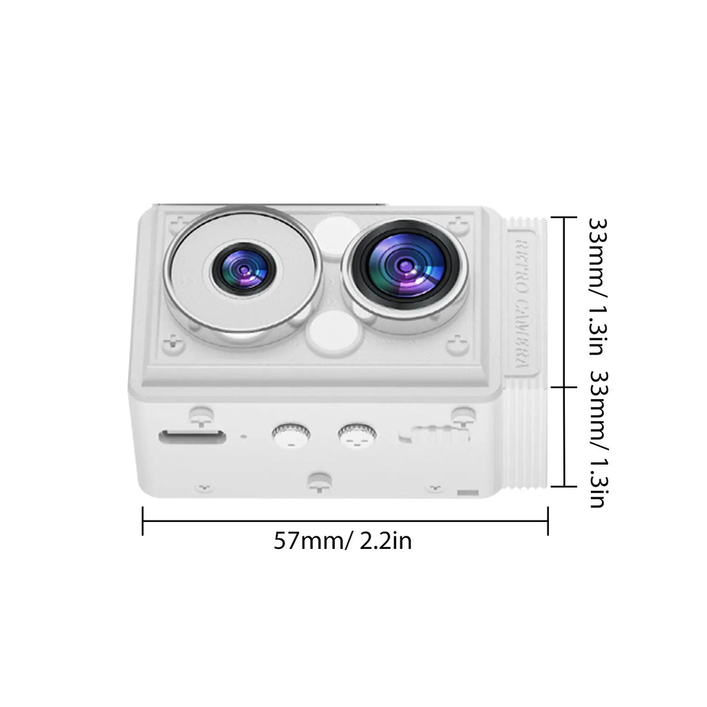 Mini cámara Retro TLR S11 Mini cámara CCD Retro de doble lente cámara TLR portátil cámara Digital de visión nocturna infrarroja